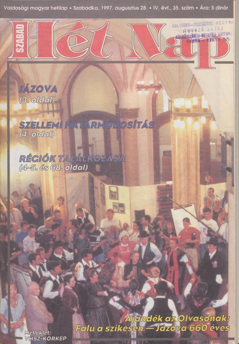 Szabad Hét Nap, 4. évf. 1997. augusztus 28. 35. sz.
