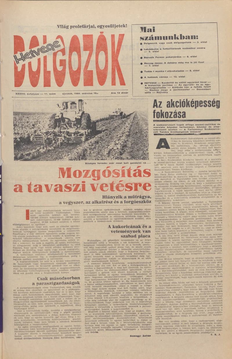Dolgozók, 38. évf. 1984. március 15. 11. sz.