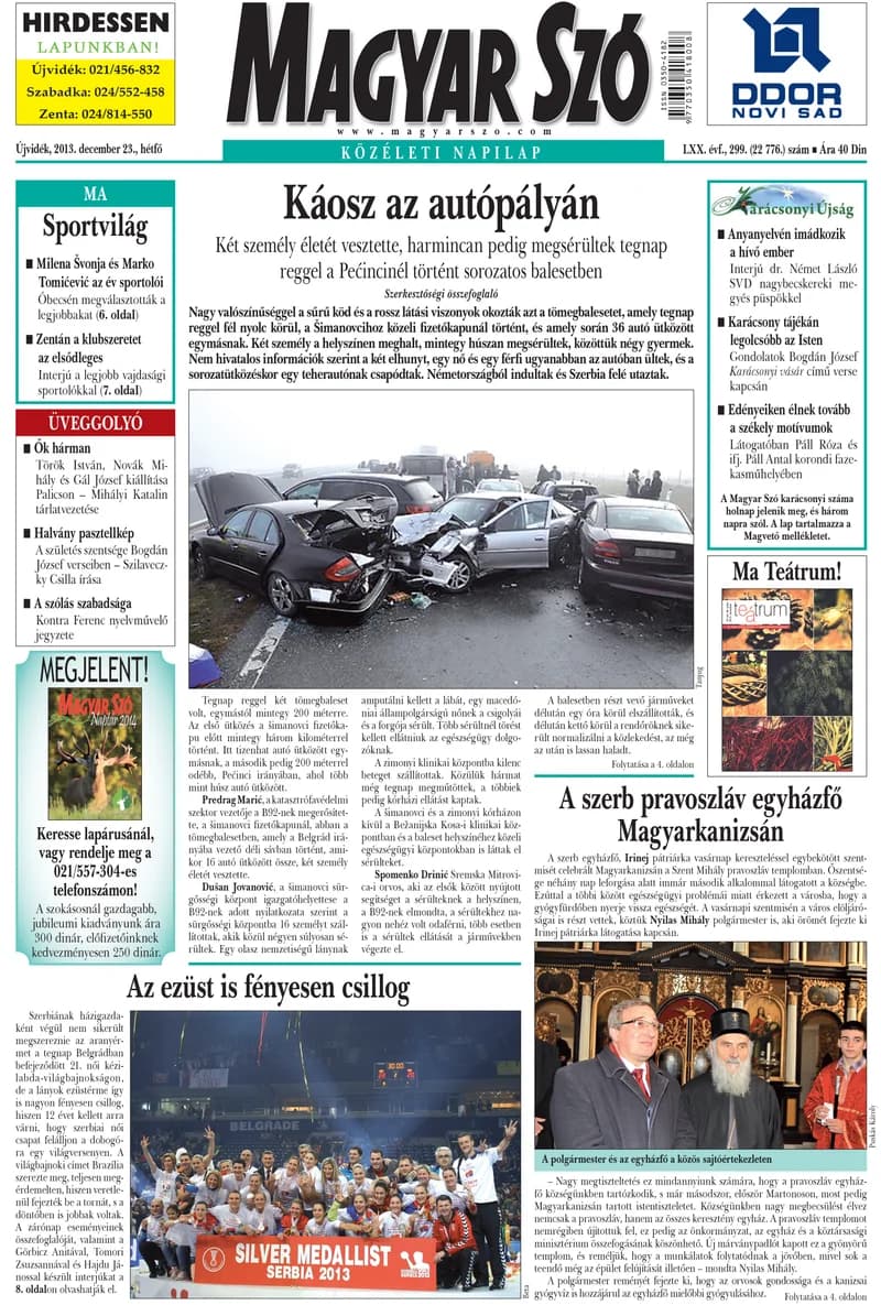 Magyar Szó, 70. évf. 2013. december 23. 299. sz. 1–16. oldal