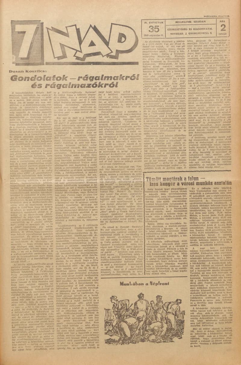 7 Nap, 4. évf. 1949. augusztus 31. 35. sz. 1–4. oldal