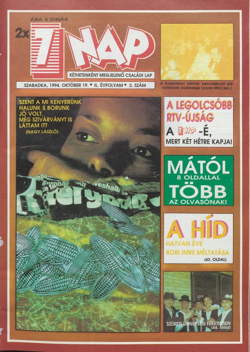 7 Nap, 49. évf. 1994. október 19. 3. sz. 1–52. oldal
