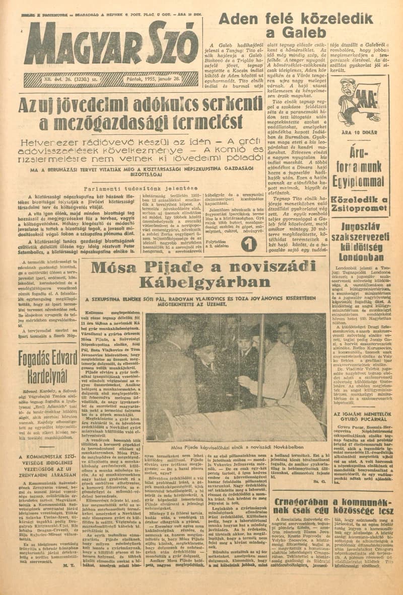 Magyar Szó, 12. évf. 1955. január 28. 26. sz. 1–10. oldal