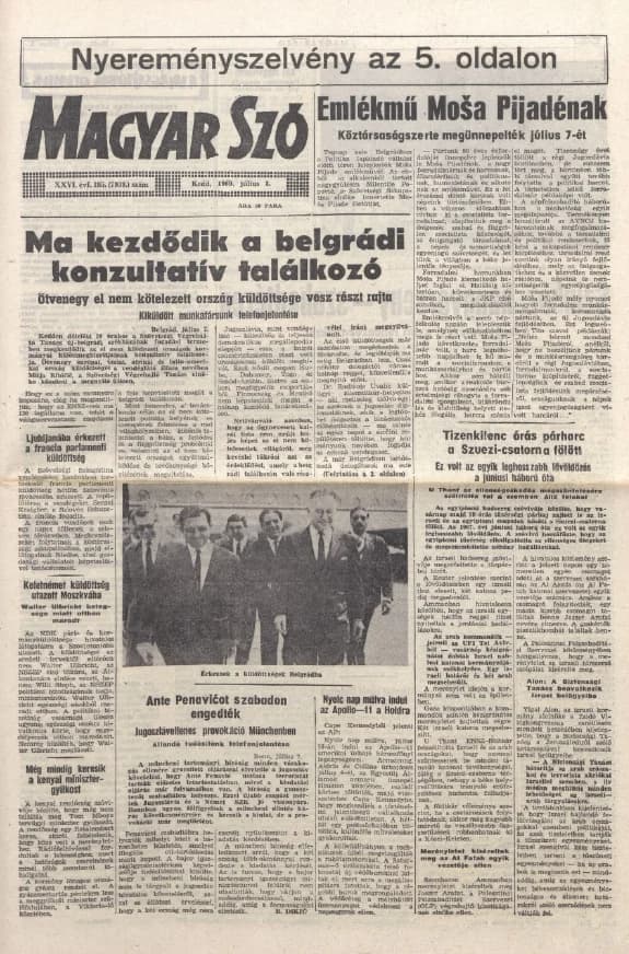 Magyar Szó, 26. évf. 1969. július 8. 185. sz. 1–12. oldal