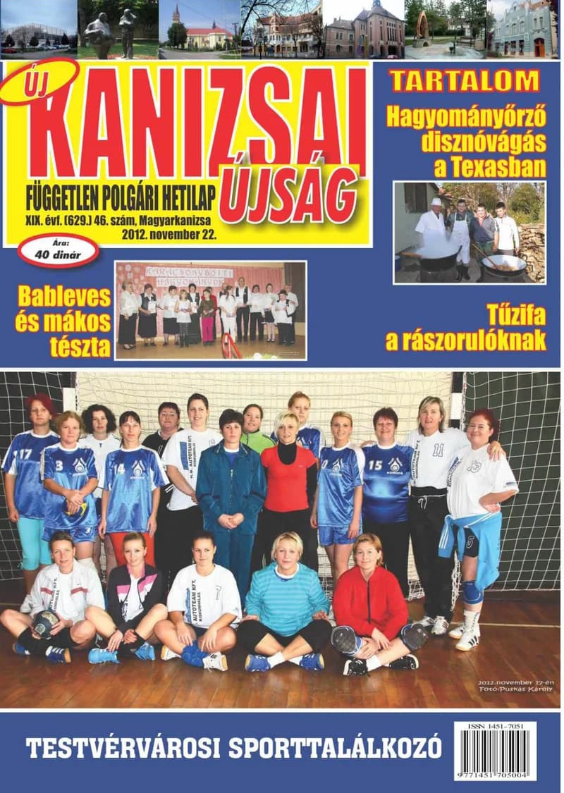 Új Kanizsai Újság, 19. évf. 2012. november 22. 46. sz.