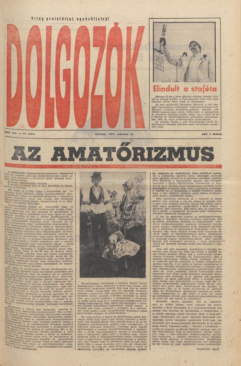 Dolgozók, 31. évf. 1977. március 31. 13. sz.