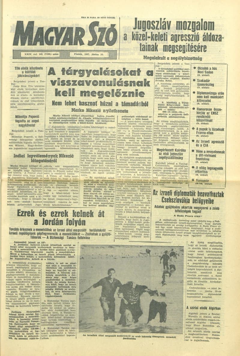 Magyar Szó, 24. évf. 1967. június 16. 163. sz. 1–14. oldal