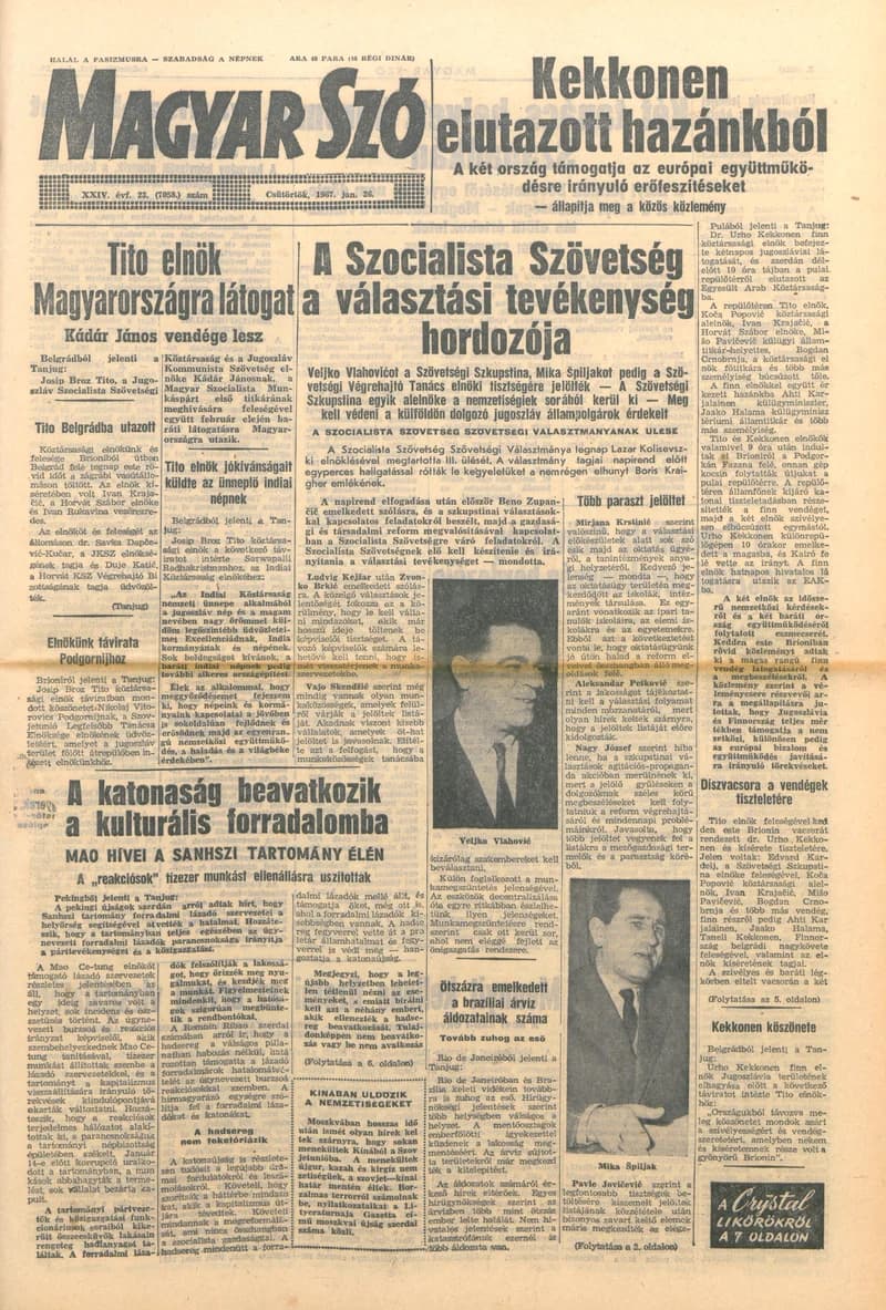 Magyar Szó, 24. évf. 1967. január 26. 23. sz. 1–14. oldal
