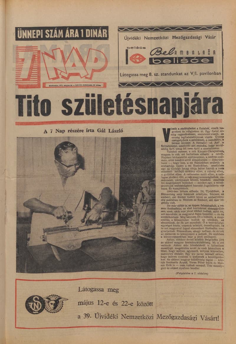 7 Nap, 27. évf. 1972. május 19. 20. sz. 1–32. oldal