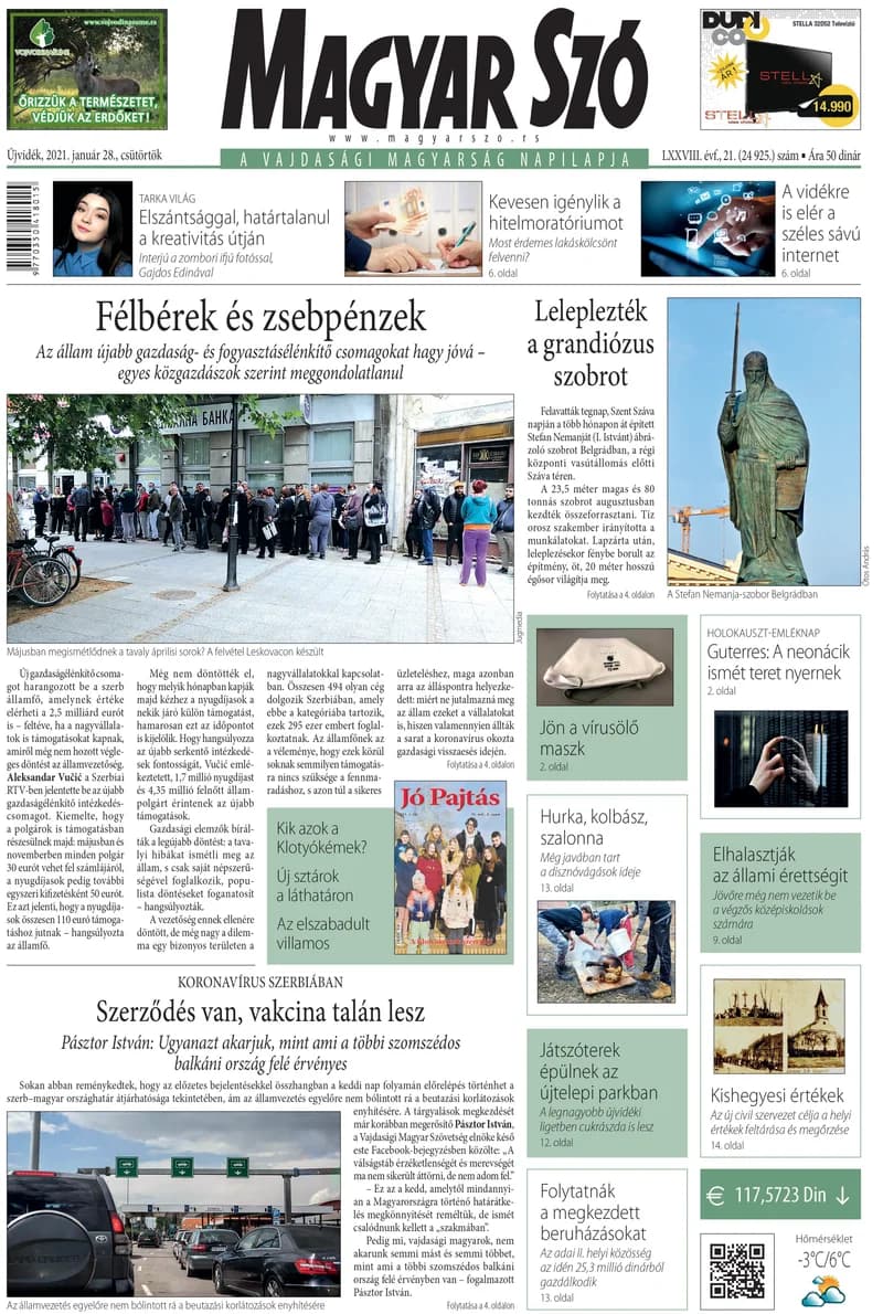 Magyar Szó, 78. évf. 2021. január 28. 21. sz. 1–20. oldal