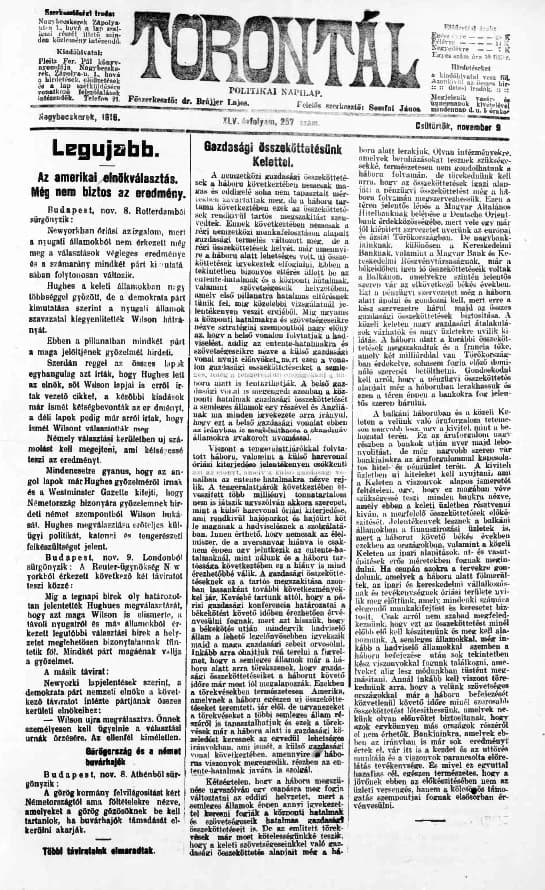 Torontál, 45. évf. 1916. november 9. 257. sz.