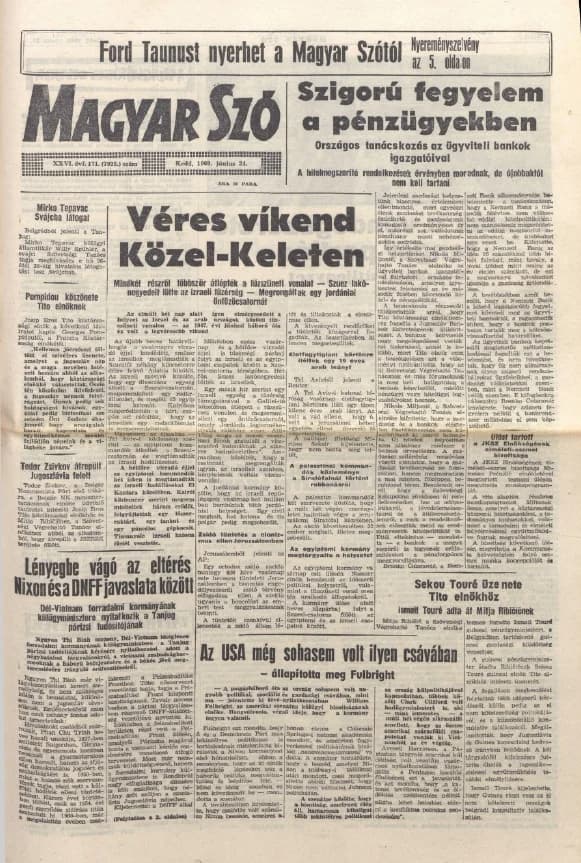 Magyar Szó, 26. évf. 1969. június 24. 171. sz. 1–14. oldal