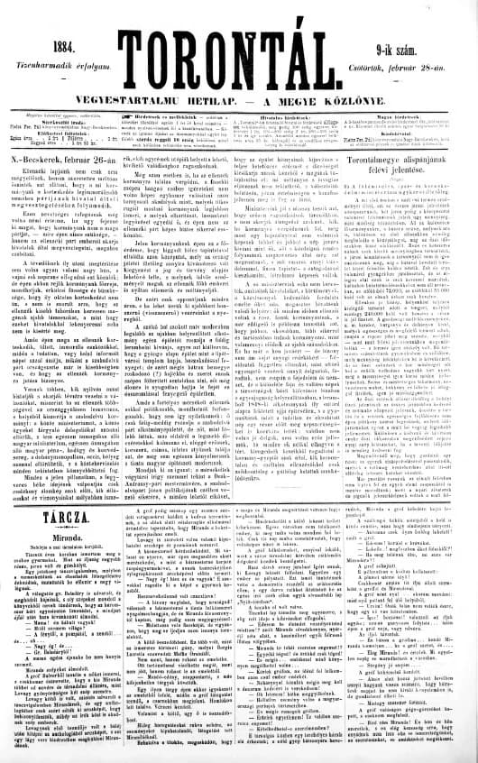 Torontál, 13. évf. 1884. február 28. 9. sz.