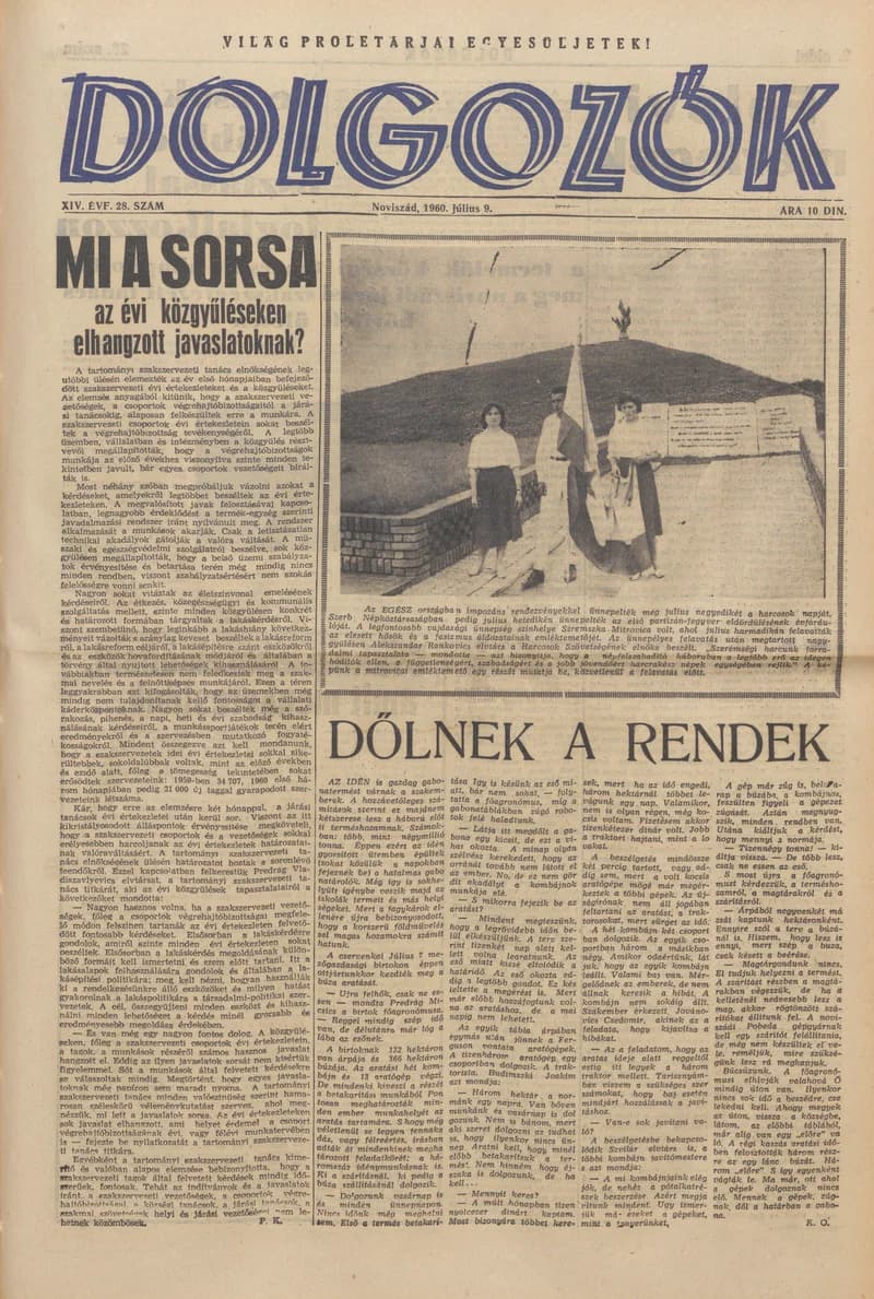 Dolgozók, 14. évf. 1960. július 9. 28. sz.