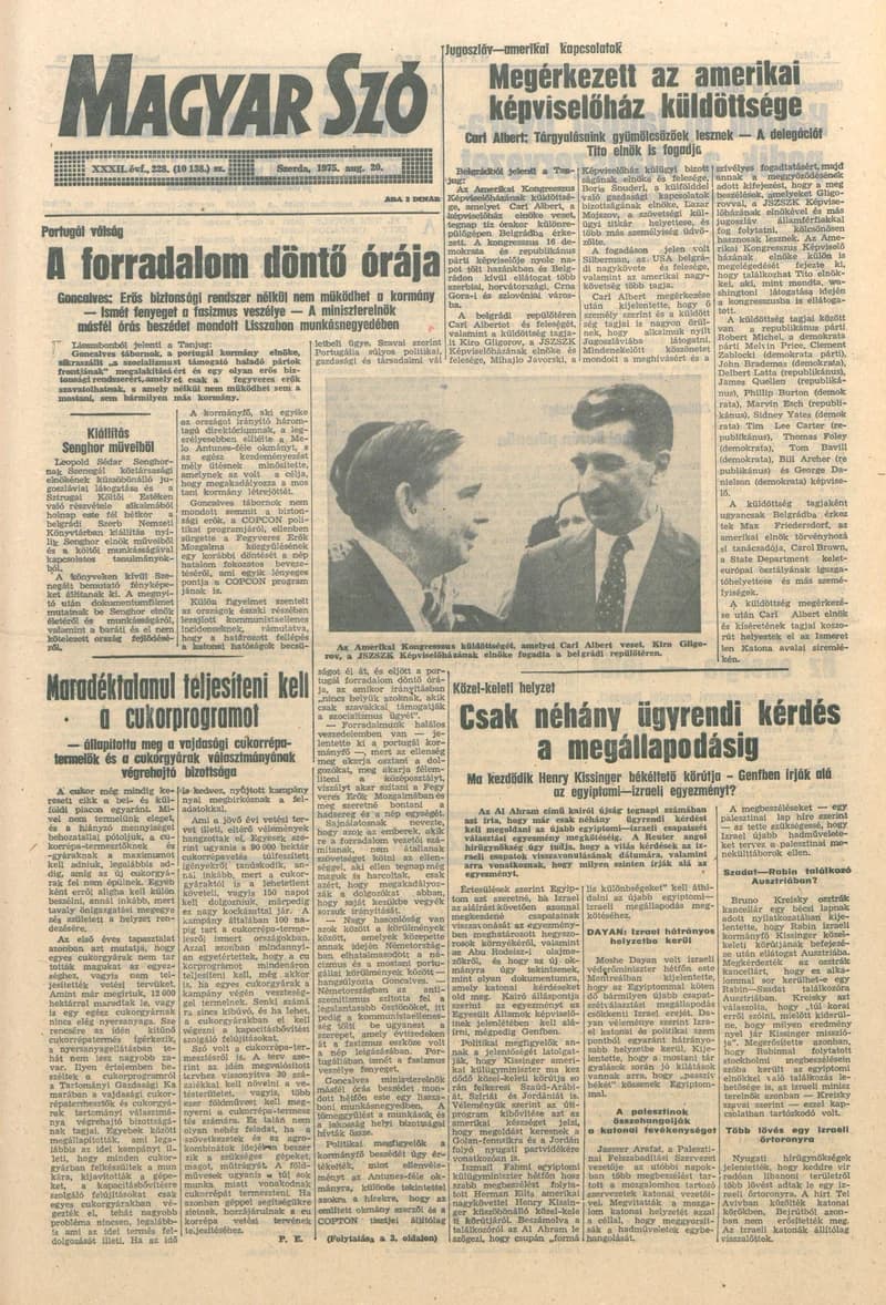 Magyar Szó, 32. évf. 1975. augusztus 20. 228. sz.
