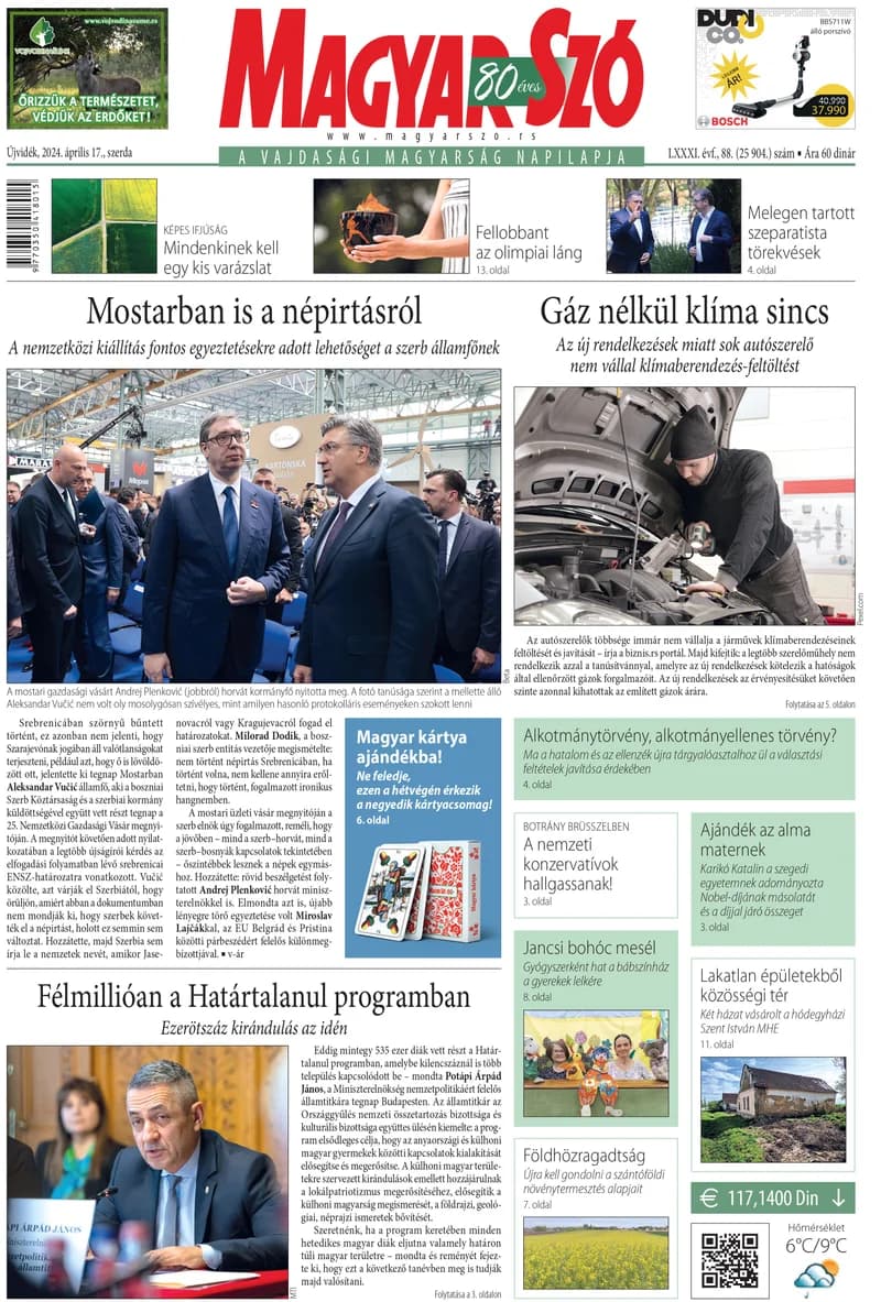 Magyar Szó, 81. évf. 2024. április 17. 88. sz. 1–16. oldal