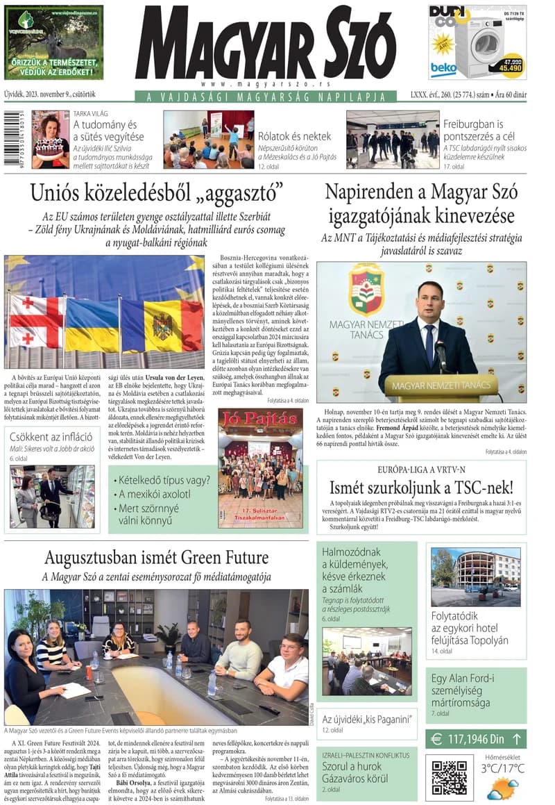 Magyar Szó, 80. évf. 2023. november 9. 260. sz. 1–20. oldal