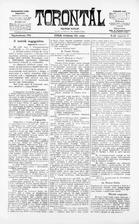Torontál, 32. évf. 1903. augusztus 4. 175. sz.