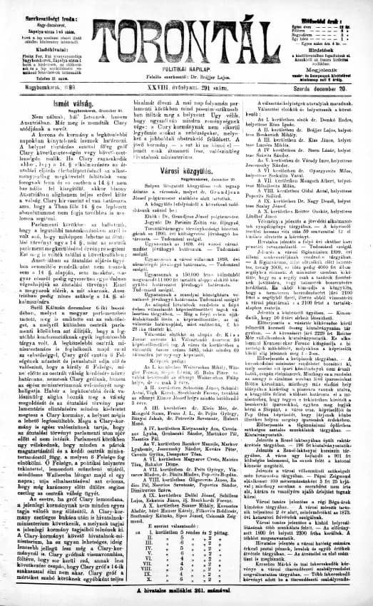 Torontál, 28. évf. 1899. december 20. 291. sz.