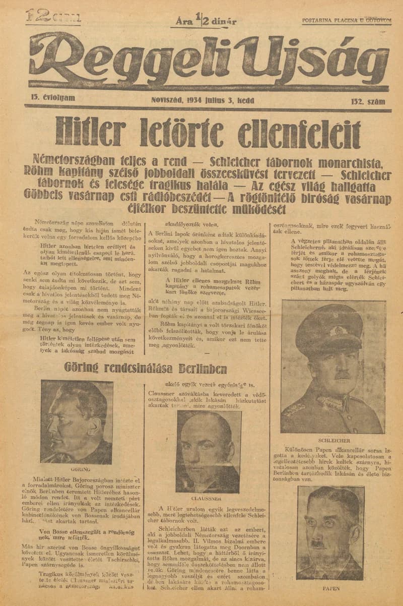 Reggeli Újság, 15. évf. 1934. július 3. 152. sz.