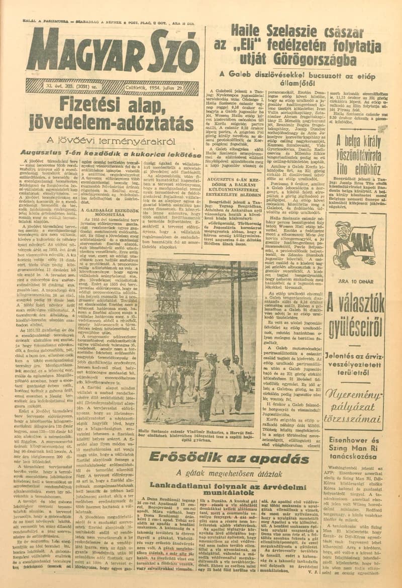 Magyar Szó, 11. évf. 1954. július 29. 203. sz. 1–8. oldal