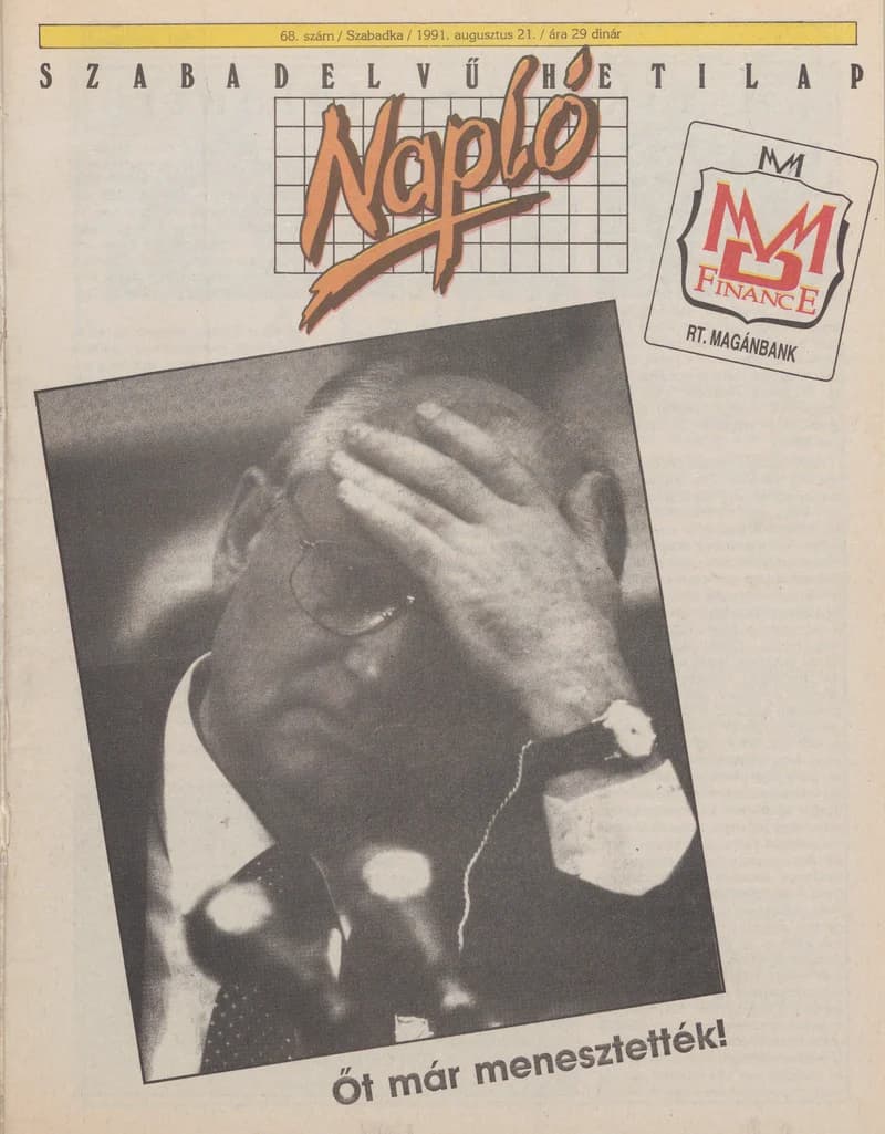 Napló - Szabadelvű hetilap, 2. évf. 1991. augusztus 21. 68. sz.