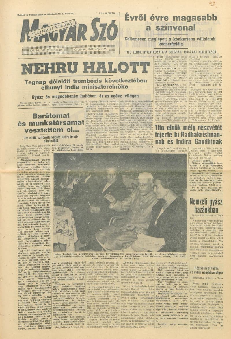 Magyar Szó, 21. évf. 1964. május 28. 146. sz.