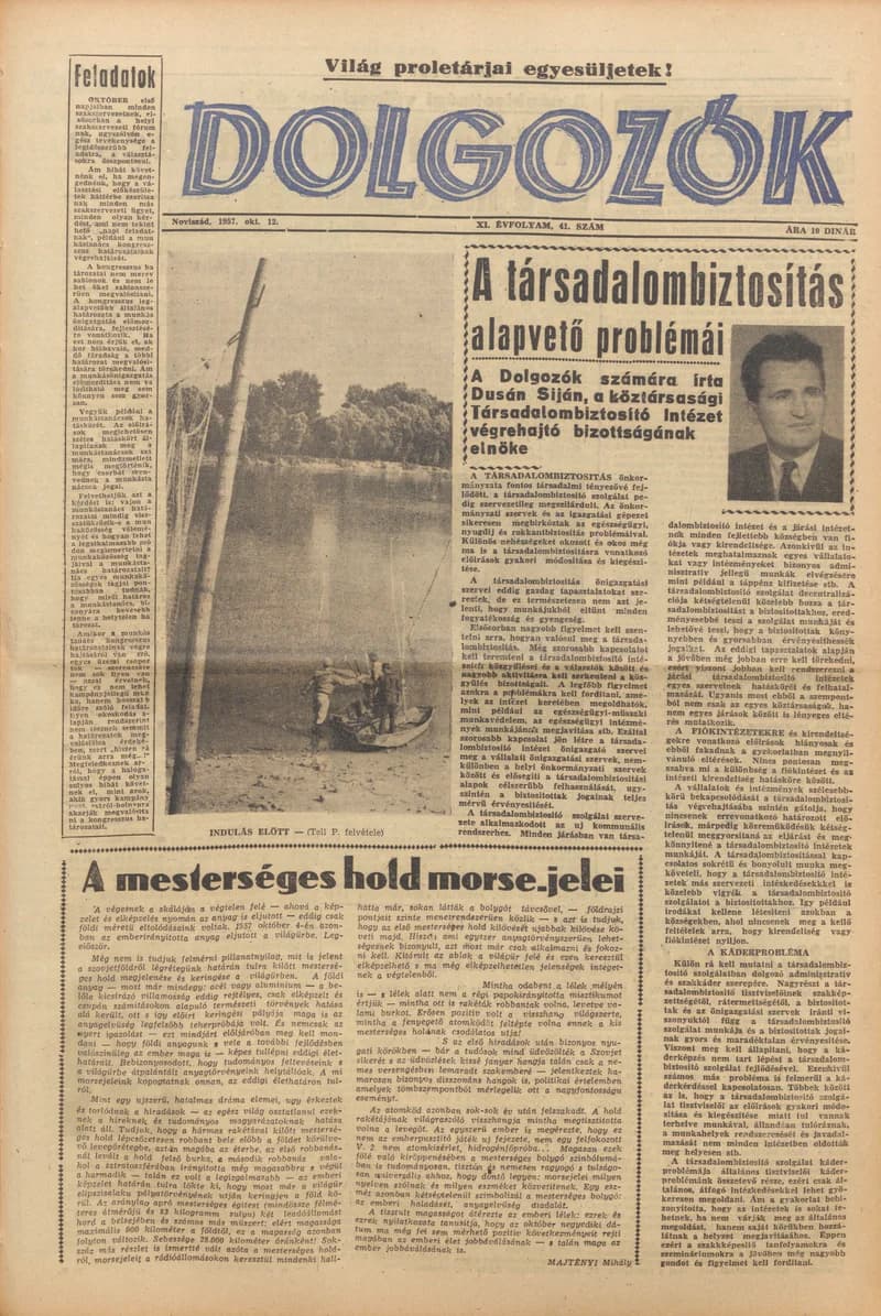 Dolgozók, 11. évf. 1957. október 12. 41. sz.