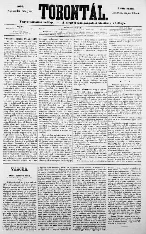 Torontál, 8. évf. 1879. május 22. 21. sz.