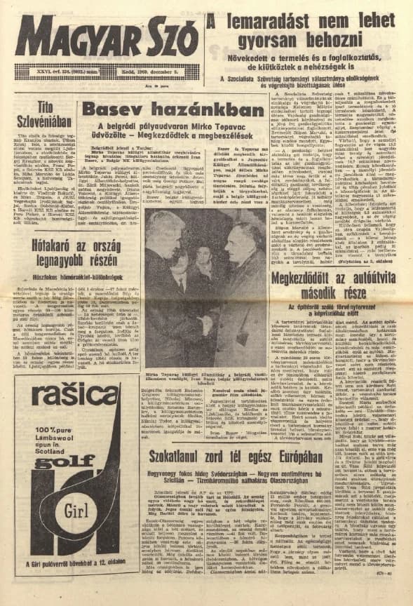 Magyar Szó, 26. évf. 1969. december 9. 338. sz. 1–16. oldal