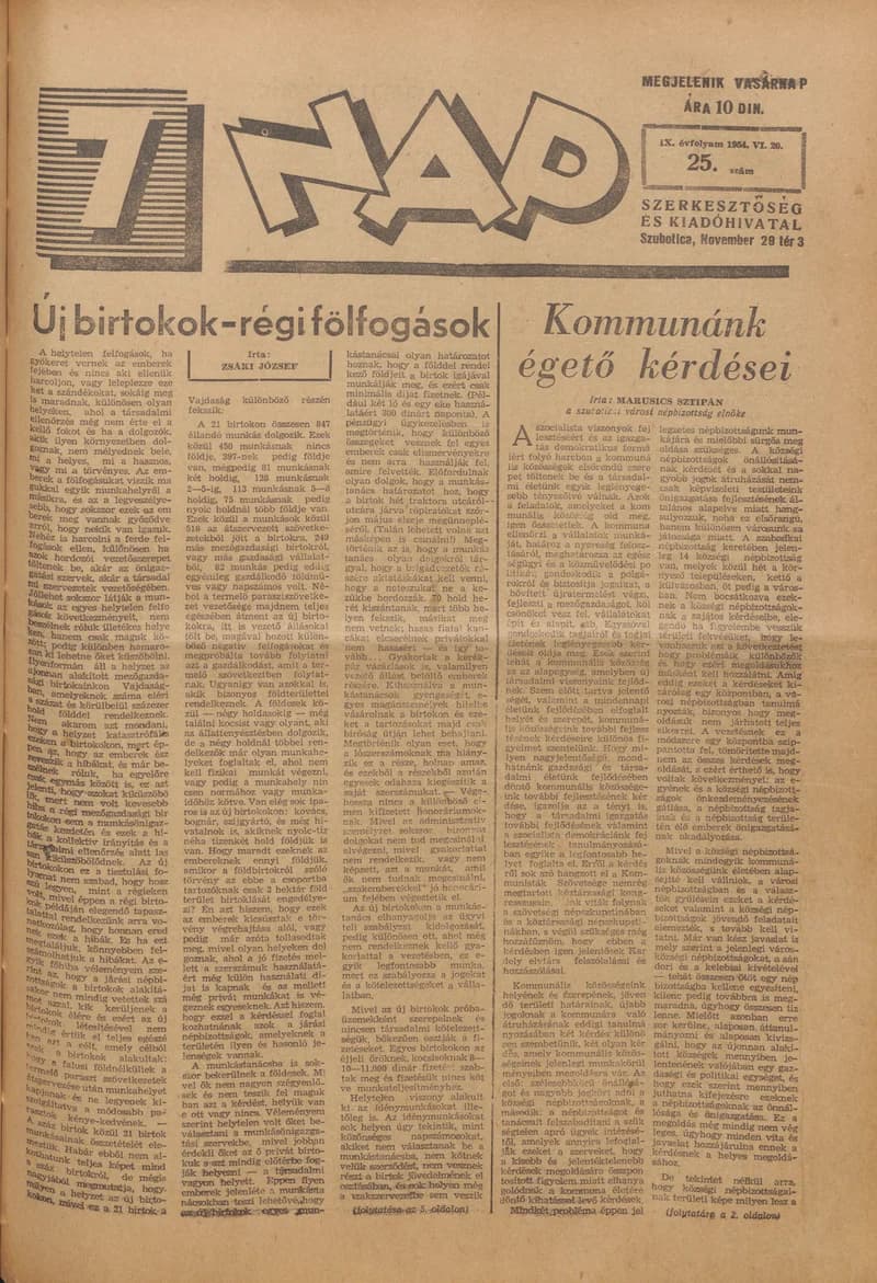7 Nap, 9. évf. 1954. június 20. 25. sz. 1–16. oldal