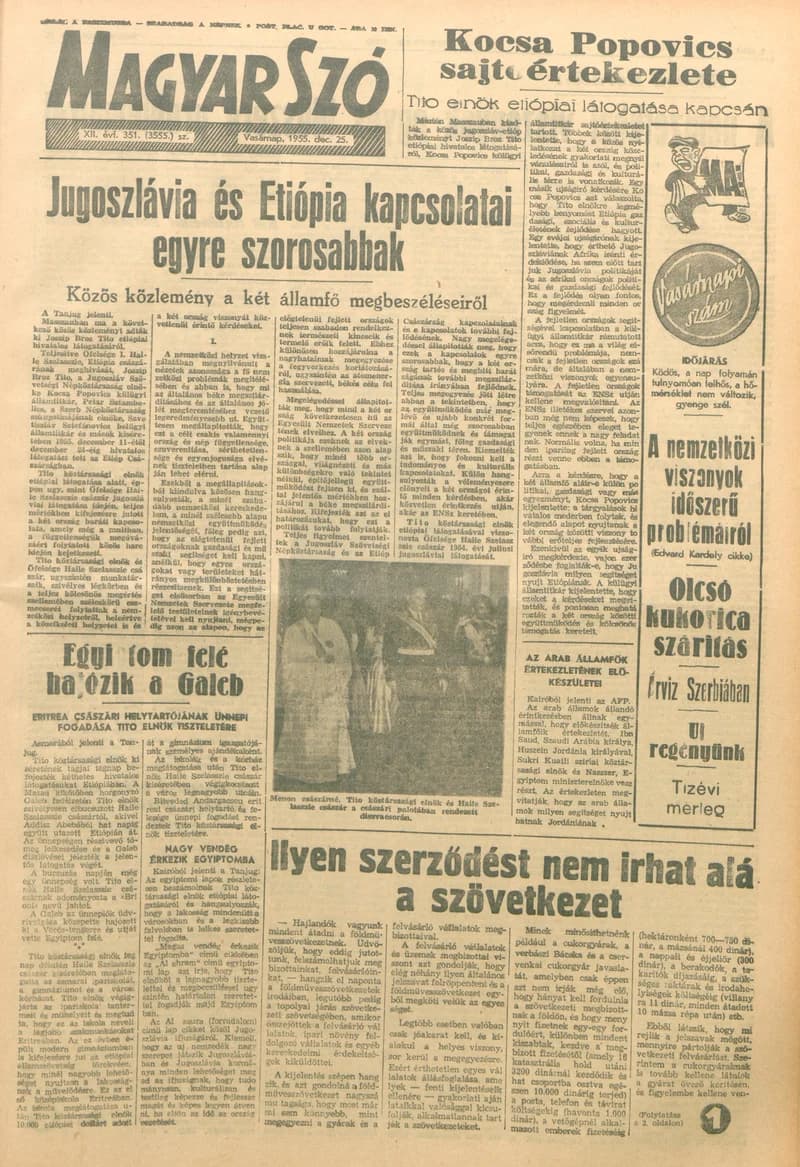Magyar Szó, 12. évf. 1955. december 25. 351. sz. 1–16. oldal