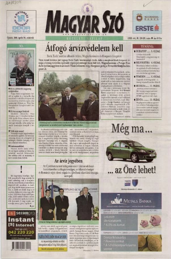 Magyar Szó, 63. évf. 2006. április 20. 90. sz. 1–20. oldal