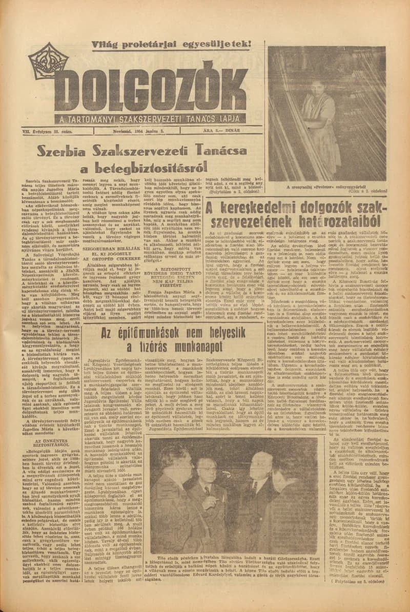 Dolgozók, 8. évf. 1954. június 2. 23. sz.