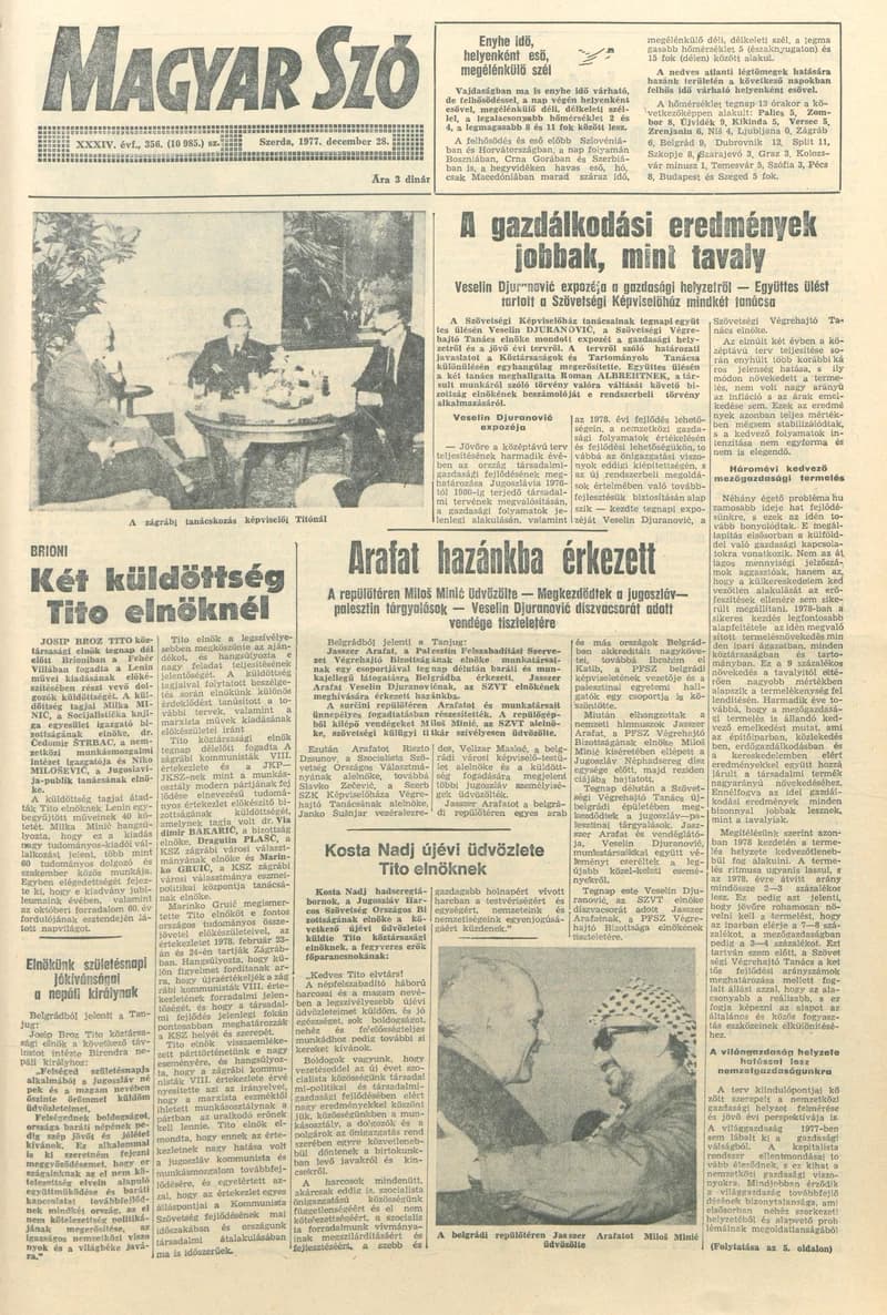 Magyar Szó, 34. évf. 1977. december 28. 356. sz.
