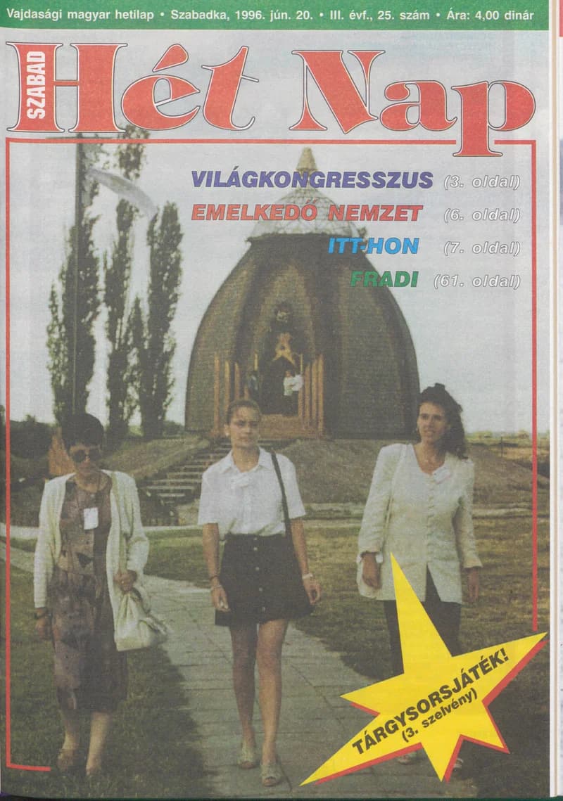 Szabad Hét Nap, 3. évf. 1996. június 20. 25. sz.