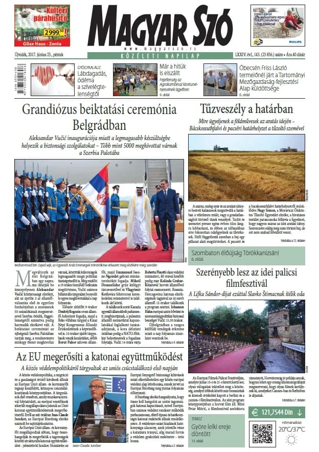 Magyar Szó, 74. évf. 2017. június 23. 143. sz. 1–16. oldal