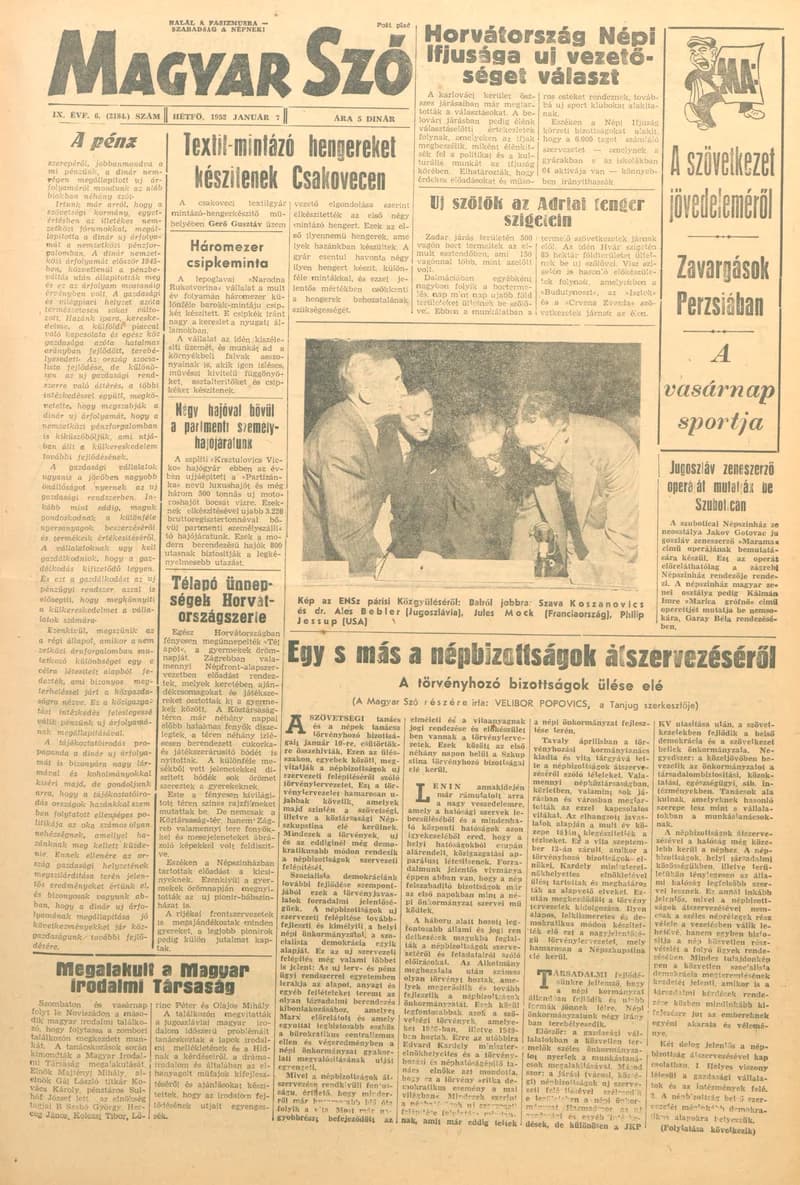 Magyar Szó, 9. évf. 1952. január 7. 6. sz. 1–4. oldal