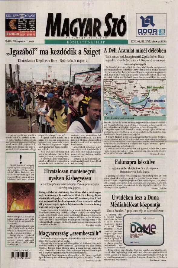 Magyar Szó, 67. évf. 2010. augusztus 11. 185. sz. 1–20. oldal