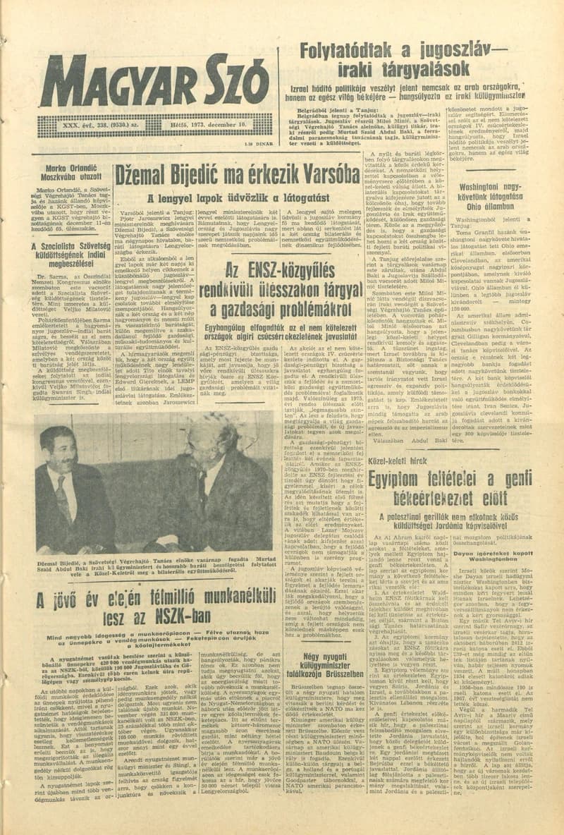 Magyar Szó, 30. évf. 1973. december 10. 338. sz.
