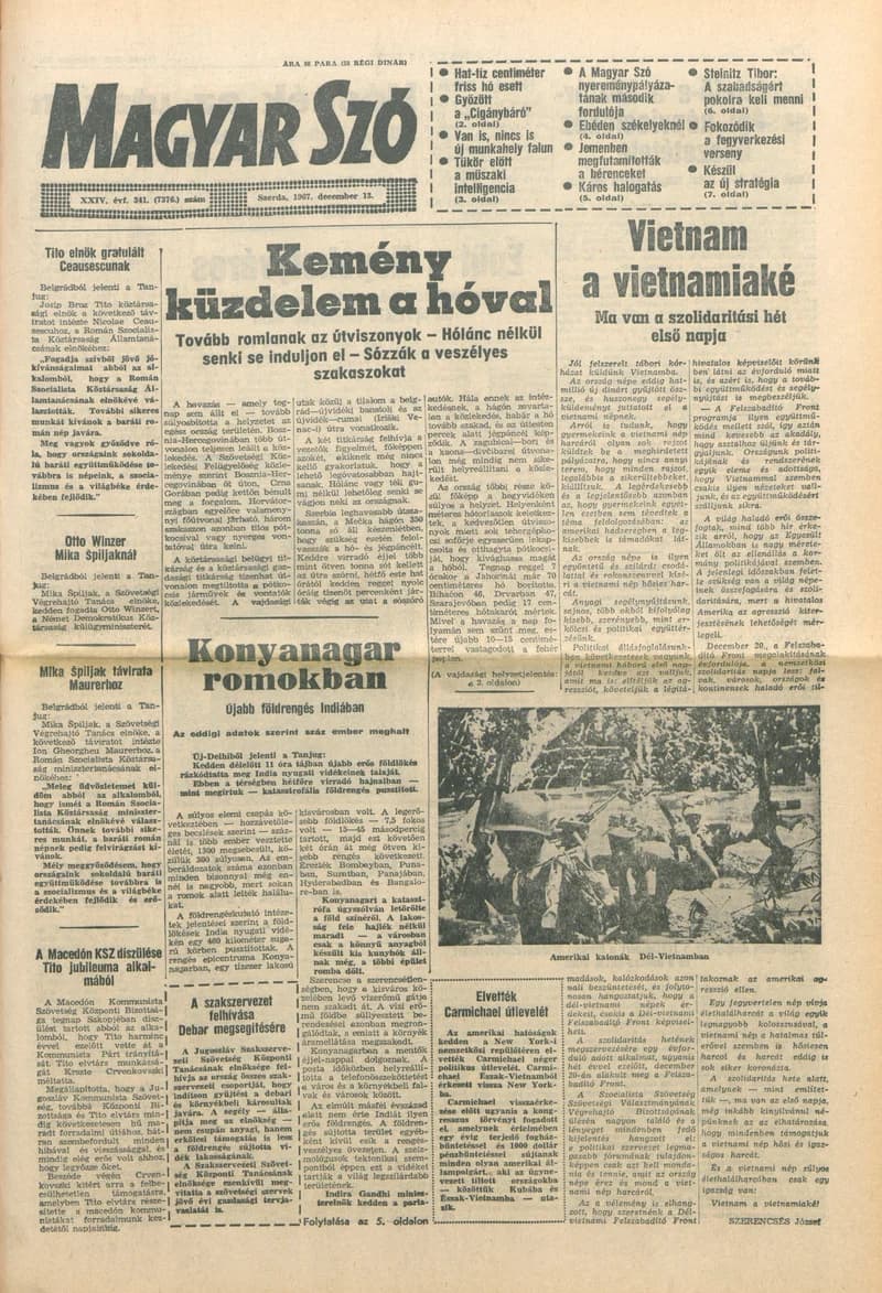 Magyar Szó, 24. évf. 1967. december 13. 341. sz. 1–16. oldal