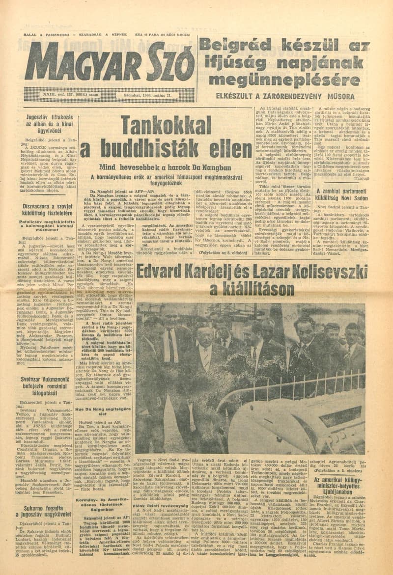 Magyar Szó, 23. évf. 1966. május 21. 137. sz.