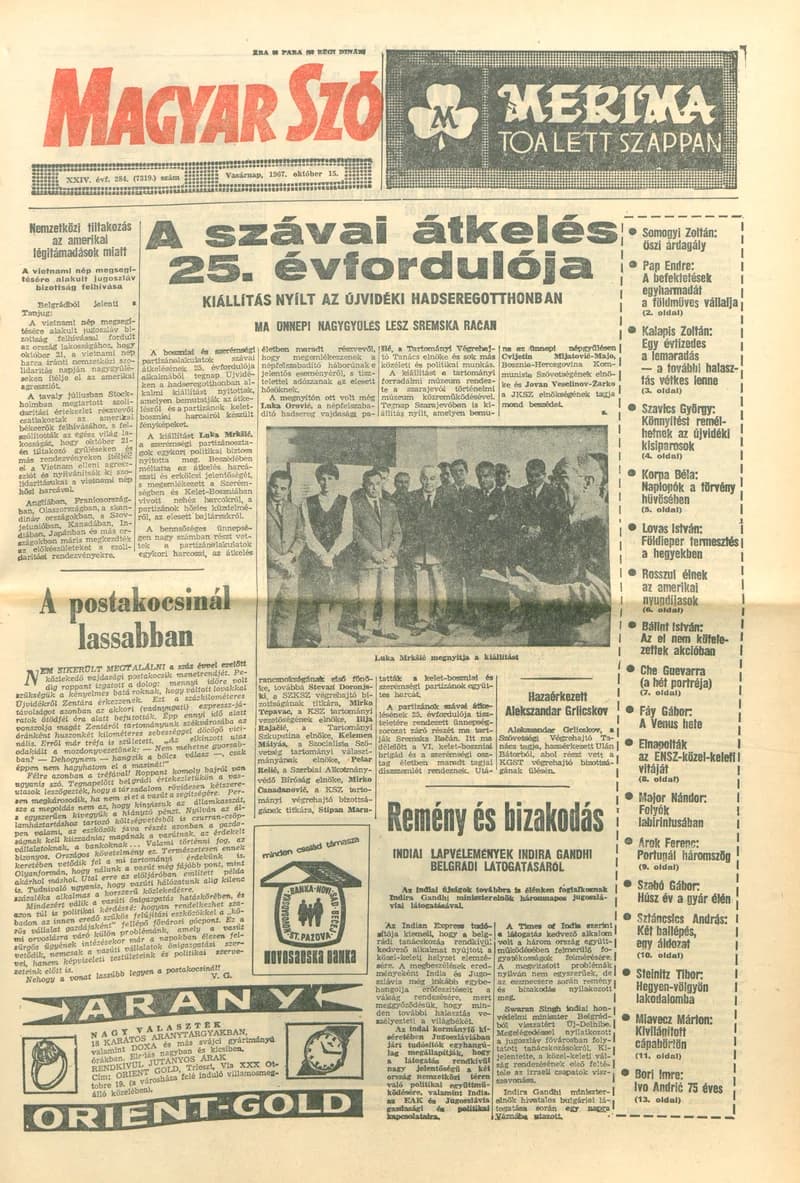 Magyar Szó, 24. évf. 1967. október 15. 284. sz. 1–24. oldal