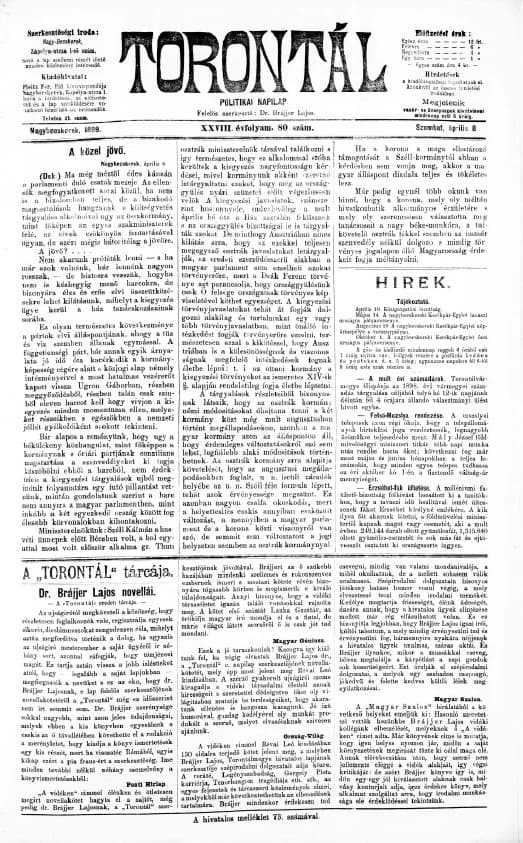 Torontál, 28. évf. 1899. április 8. 80. sz.