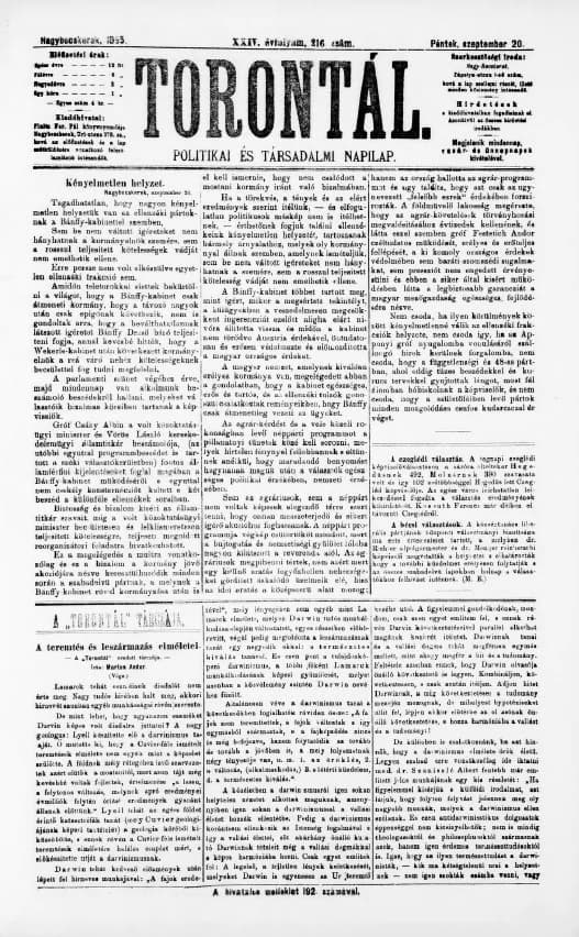 Torontál, 24. évf. 1895. szeptember 20. 216. sz.