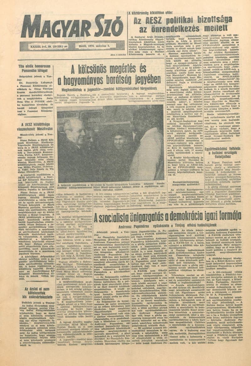 Magyar Szó, 33. évf. 1976. március 1. 59. sz. 1–8. oldal