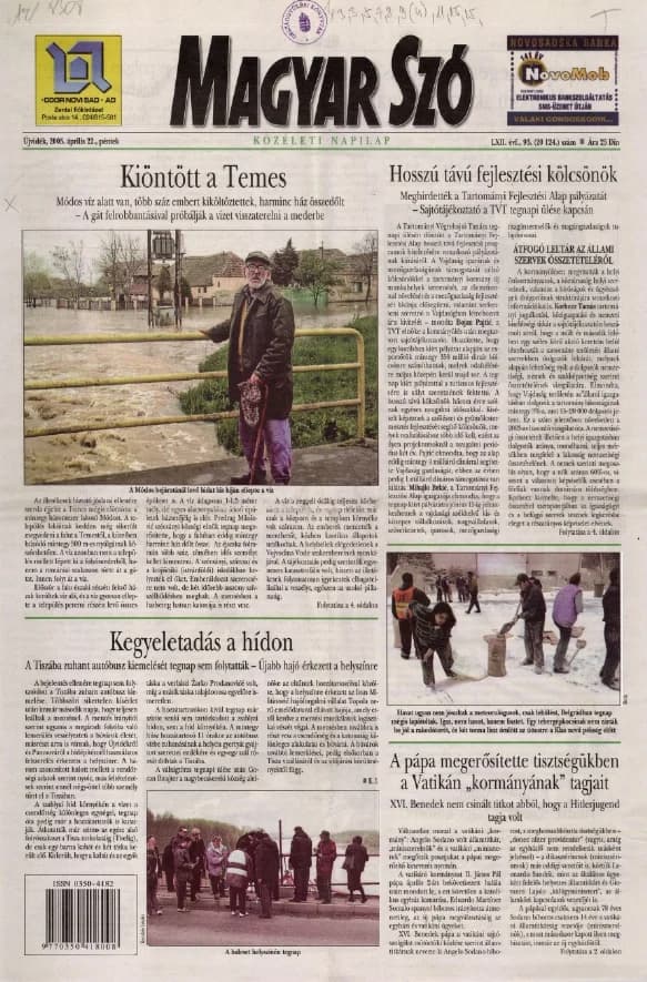 Magyar Szó, 62. évf. 2005. április 22. 93. sz. 1–20. oldal