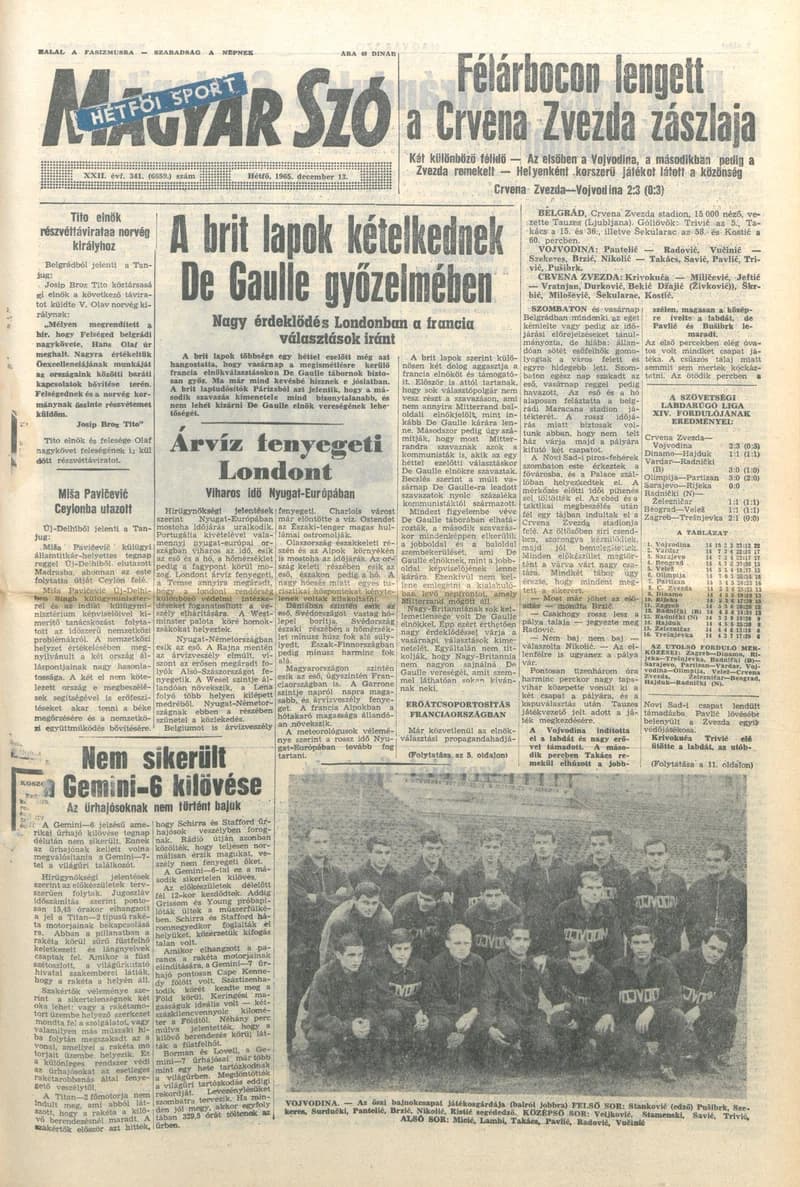 Magyar Szó, 22. évf. 1965. december 13. 341. sz.