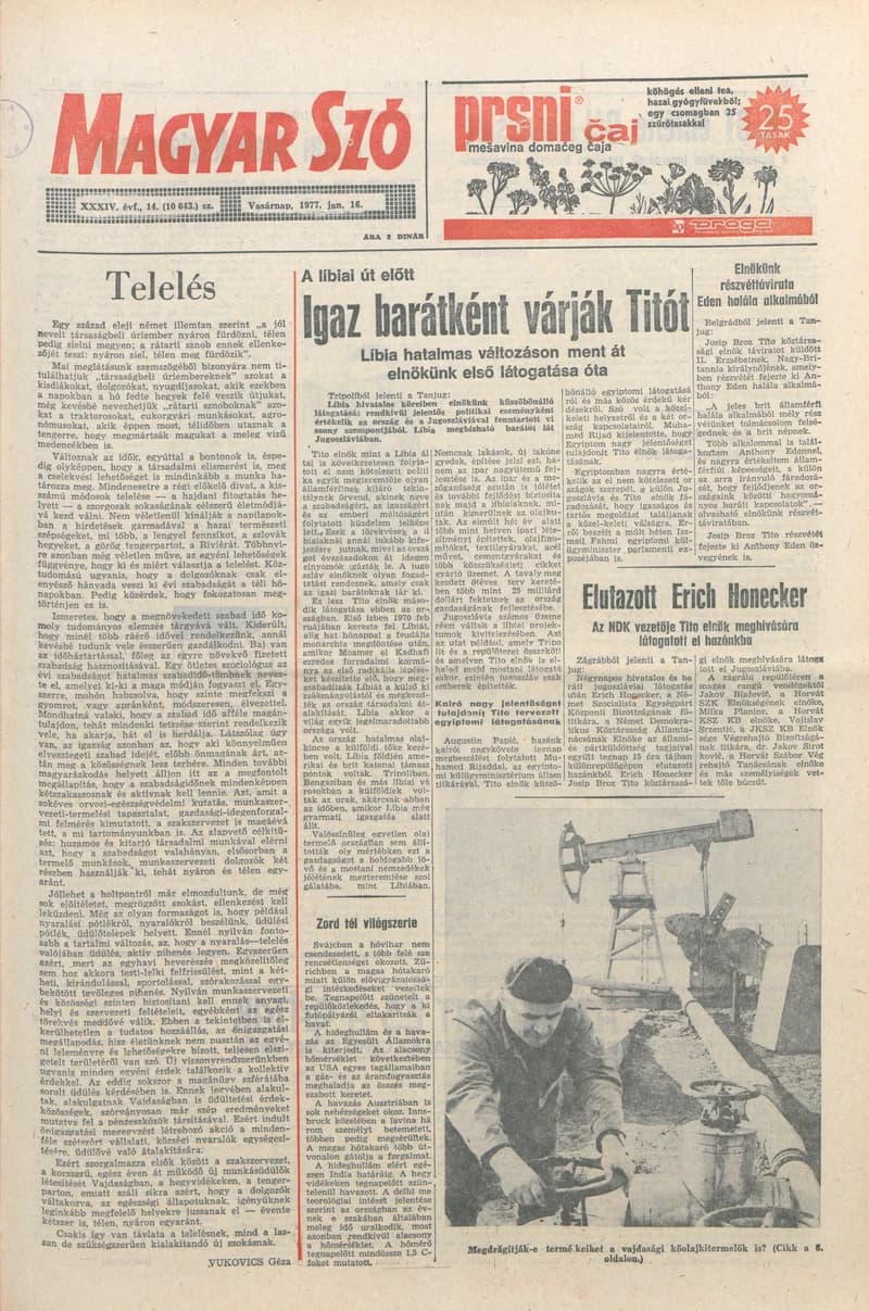 Magyar Szó, 34. évf. 1977. január 16. 14. sz.