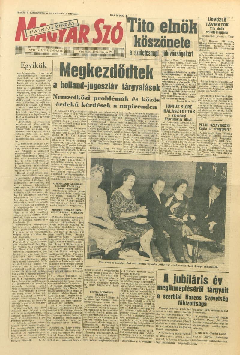 Magyar Szó, 18. évf. 1961. május 28. 123. sz. 1–23. oldal