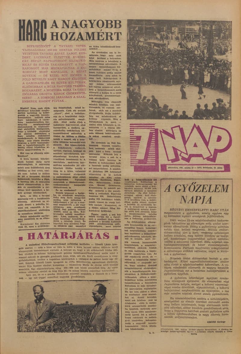 7 Nap, 16. évf. 1961. május 12. 19. sz. 1–20. oldal